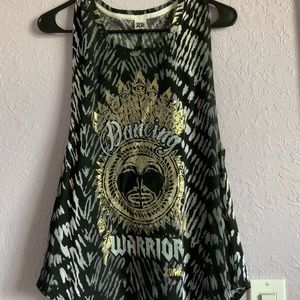 Zumba Dancing Warrior Open Back Graphic Tank